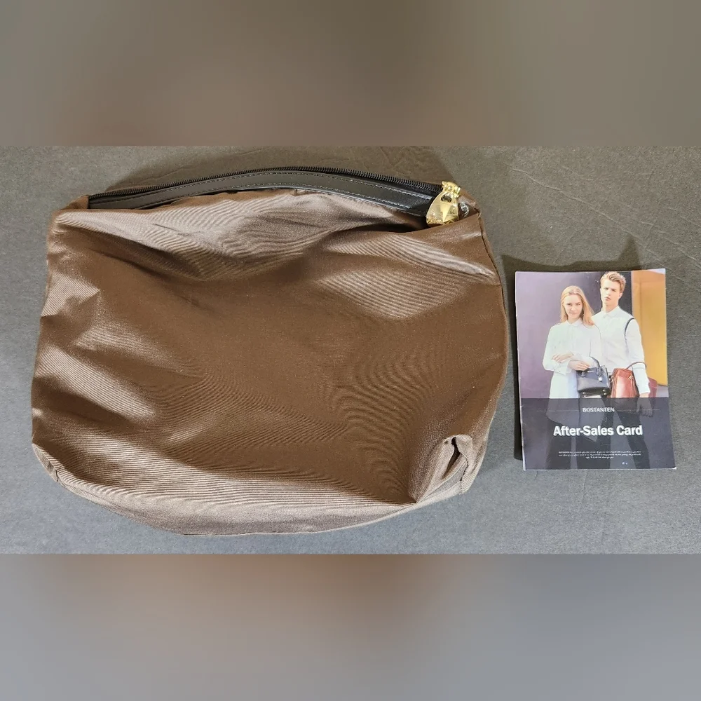 BOSTANTEN Nylon Travel Bag Cosmetics Designer Small Pouch‎ Birch Brown Color New